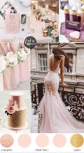 blush and rose gold wedding colour
