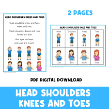 Head Shoulders Knees and Toes Toddler and Preschool - Etsy Denmark