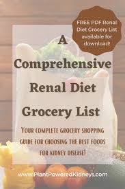 renal t grocery list a