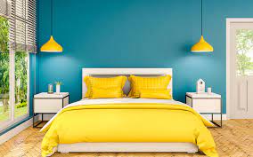 navy and yellow bedroom ideas design
