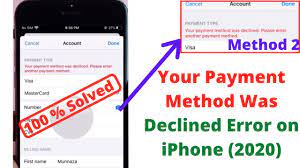 Apple app store credit card declined. Your Payment Method Was Declined Please Click Billing Info And Update Your Payment Information Youtube