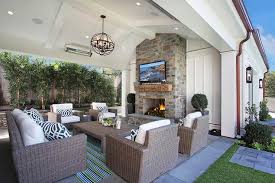 Covered Patio Vaulted Ceiling With