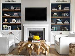 Fireplace Inset Shelves Design Ideas