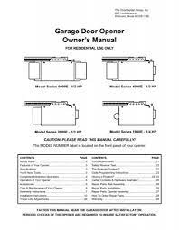 garage door opener owner s manual