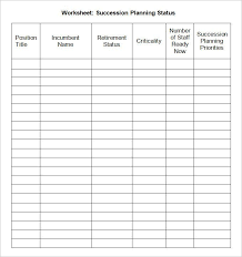 Succession Planning Template Free Word Documents Download