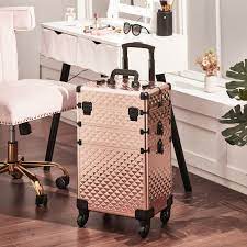 rose gold 3 in 1 large makeup trolley