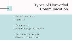 nonverbal communication uses types
