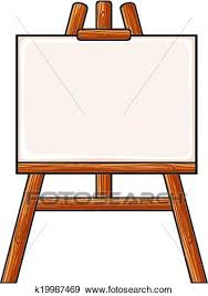 Clip Art Of Canvas On An Easel K19987469 Search Clipart