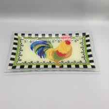Peggy Karr Signed Fused Glass Rectangle