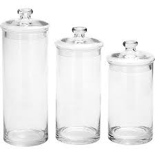 glass canister jars clear glass canisters