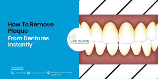 remove plaque from dentures instantly