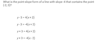 What Is The Point Slope Form Of A Line