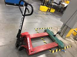 Line up the forks of the pallet truck with the pallet. Safety At Work Recently Decided That All Pallet Jacks Not Actively In Use Have To Be Parked Under Something So My Co Worker Came Up With This Technicallythetruth