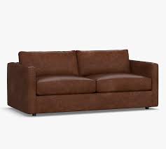 Carmel Slim Arm Leather Sleeper Sofa