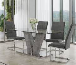 Dolce 160cm Rect Glass Dining Table