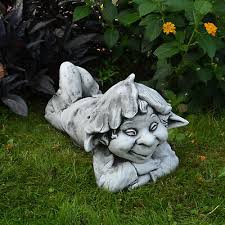 Solid Large Stone Figure Gnome Welcome