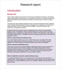 Research Report Format Template Business
