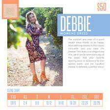 Womens Lularoe Debbie Dress Size Chart Including 2018