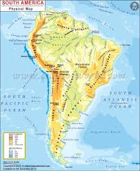 south america physical map physical