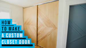 how to make custom sliding closet doors