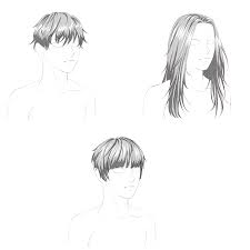 how to draw anime hair step by step