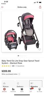 Baby Trend Car Seat Stroller Combo