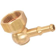 Brass Swivel Connector With Barb Fitting