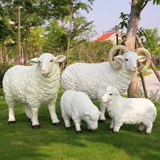Artificial Sheep Ornaments Goat Turf