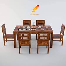 Pasadena california as well as around the country have concentrations of bungalow and arts and crafts homes. Craft D Arts Wooden Solid Sheesham Wood Dining Table 6 Seater Dining Table Set With 6 Chairs Home Dining Room Furniture Honey Finish Amazon In Furniture