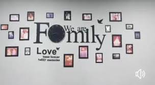Wall Clock With Family Photo Frame