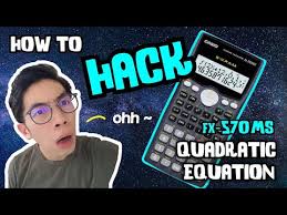 Quadratic Equation Using Fx 570 Ms