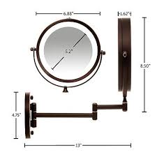Ovente Wall Mounted Makeup Mirror 1x10x