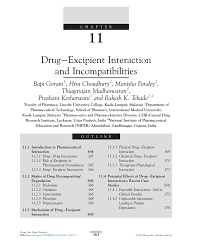 Pdf Drug Excipient Interaction And Incompatibilities