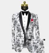 Sometimes, if the coat is a specific pattern, the coat is called a tuxedo. White And Black Tuxedo W Floral Prints Gentleman S Guru