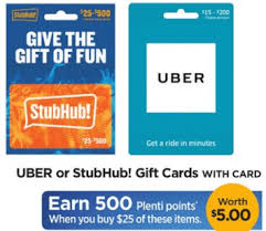 Buy your egift card with free shipping included. Get 1 000 Plenti Points When You Buy 50 Uber Or Stubhub Gift Card Danny The Deal Guru