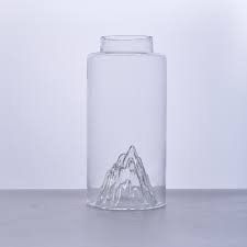 Unique Large Glass Bottle With Mountain