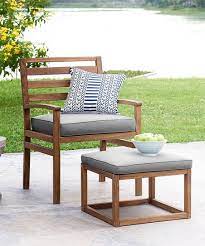 Gray Acacia Outdoor Patio Chair