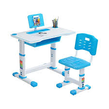 Nubi 1 drawer pedestal desk. Orifam Kids Desk And Chair Set Kids Adjustable Study Desk Chair For School Bedroom With Drawer Bookstand Storage Blue Table 32 Inch Pricepulse