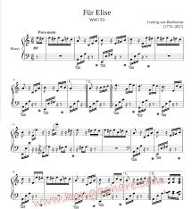 Reading sheet music for beginners: Download Free Fur Elise Music Sheet By Ludwig Van Bee
