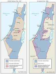 In the words of the friends of sabeel, a palestinian christian organization, the map succinctly illustrates israel's expansion and west bank settlement policies since 1948. Map Of The Partition Of Israel And Palestine World History Commons