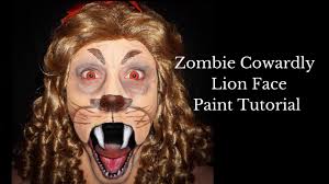 zombie cowardly lion face paint wizard
