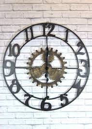 Industrial Style Metal Wall Clock Open
