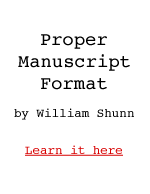 Proper Manuscript Format For Fiction Writers William Shunn
