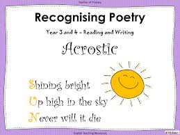 acrostic poetry powerpoint english