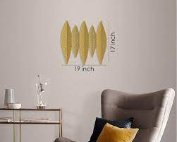 3d Gold Leaves Metal Wall Decor Unique