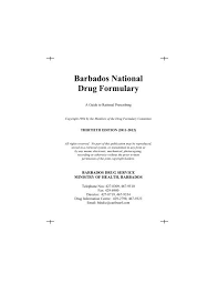 barbados national formulary bndf