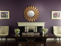 Traditional Dining Room Purple Living