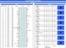 World Cup 2014 Excel Score Sheet And Chart Product Reviews Net