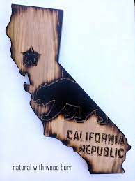 Wood Wall Art California Flag