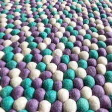 multicolor wool felt ball rugs for